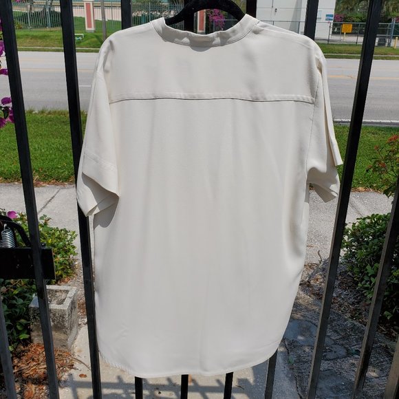 Ann Taylor Wide Sleeve Off White Blouse - Picture 2 of 2